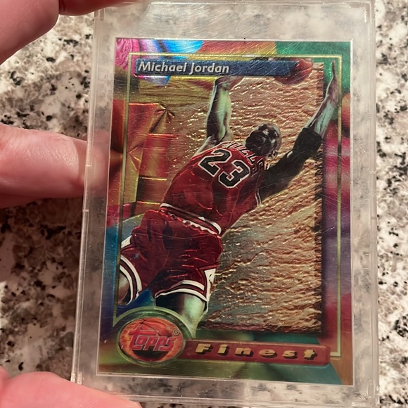 2 RARE TOPPS MICHAEL JORDAN INSERTS tsc 1995 warpspeed topFINEST 1994 Refractor - Picture 4 of 5